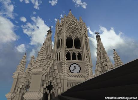 Réplica Minecraft de la Catedral del Buen Pastor, Donostia, España