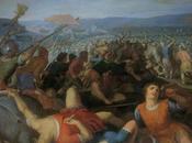 encuadre ajustado perspectiva grandiosa: batalla bátavos contra romanos.