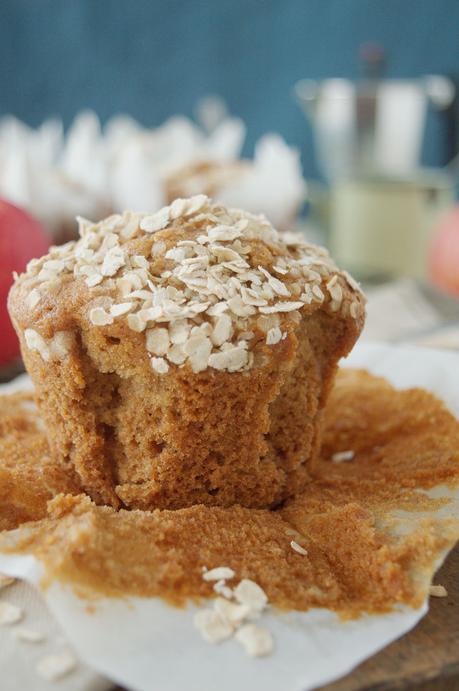 Muffins de miel, avena y manzana, los más sencillos que conozco