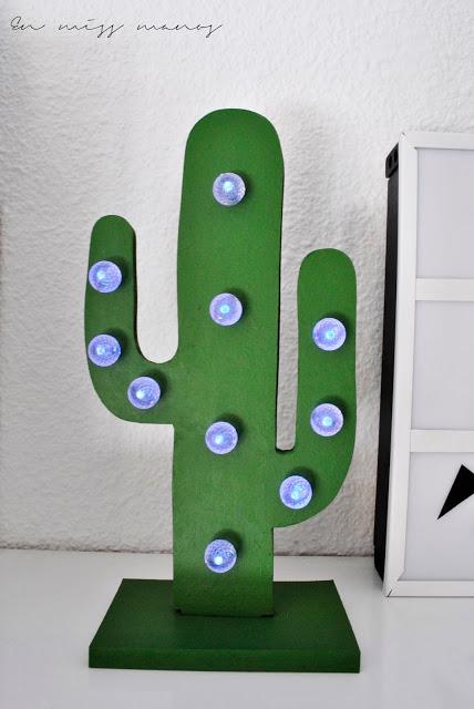 DIY Cactus luminoso de madera