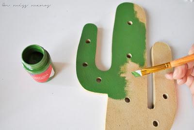 DIY Cactus luminoso de madera