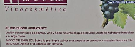 Ampollas Hidratantes con Ácido Hialurónico Vinocosmética de Sanase