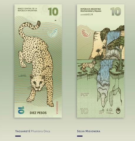 Un colorido rediseño de los billetes de Argentina