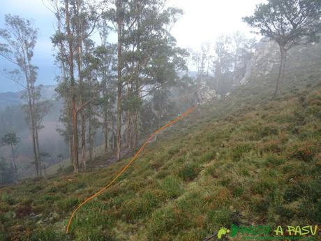 Ruta al Pico Gobia y La Forquita: Pista bajo el Pico Gobia