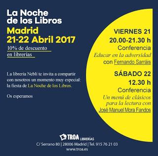 Conferencia menú clásicos para lectura