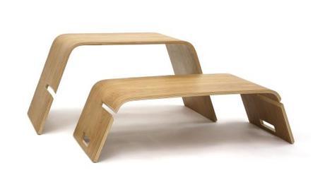 2 mesas de centro de madera en 1