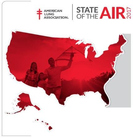 EEUU: Calidad del Aire 2017 (American Lung Association)
