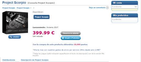 Xtralife pone precio a Project Scorpio, ¿400 euros?