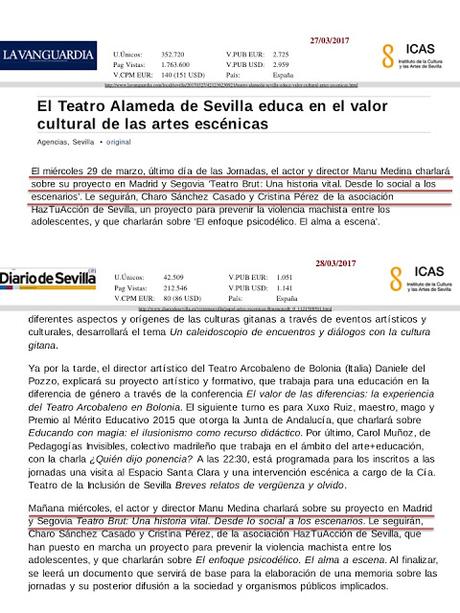 la prensa ha dicho, Prensa de las jornadas Te Veo en Sevilla por manu medina