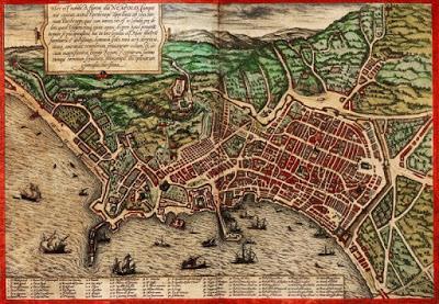 Mapa de Nápoles en aquella época. Me apetecía ponerlo, soy muy fan de la cartografía.