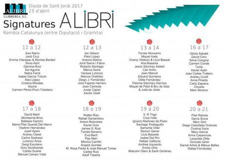 ¿Firmará mi autor favorito en Sant Jordi?
