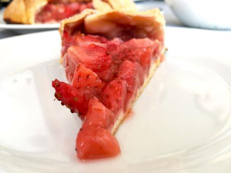tarta masa quebrada tarta masa brisa tarta de frutas tarta de fresas recetas delikatissen postres rápidos postres fáciles postres delikatissen Galette de fresas 