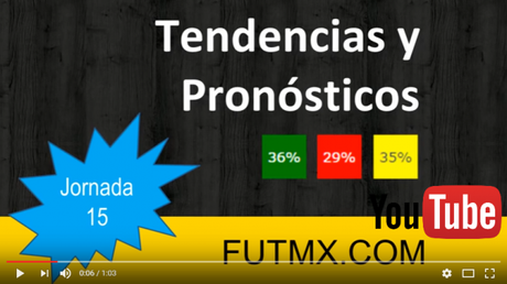 Guía de la jornada 15 del futbol mexicano Video tendencias jornada 15