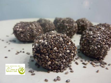 Trufas de chocolate y semillas de chía