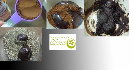 Trufas de chocolate y semillas de chía