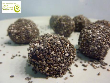 Trufas de chocolate y semillas de chía