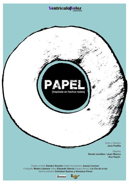 Papel, de Jose Padilla en el Teatro Reina Victoria. Función Benéfica contra el ACOSO ESCOLAR