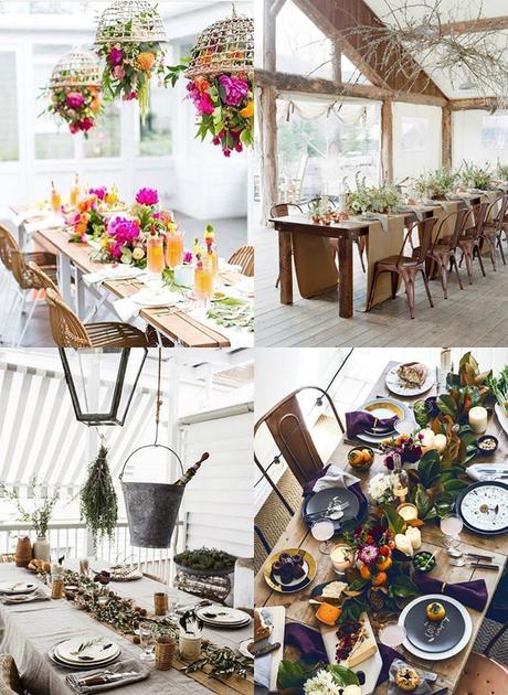 Ideas para decorar el banquete de boda con estilo rústico