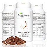 REISHI Vegavero 120 CÁPSULAS DE 500 mg | ganoderma lucidum lingzhi vitalidad extracto vegetal natural