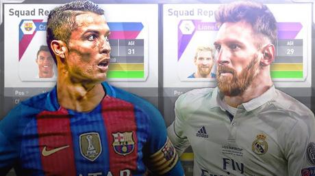 ¿Y si #Cristiano jugara en el #Barça y #Messi en el #Madrid? Esto es lo que simula el #FIFA (VIDEO)