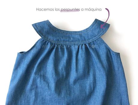 Vestido vaquero de bebé DIY - Tutorial y patrón