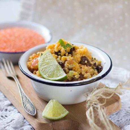 receta de ensalada de lentejas rojas