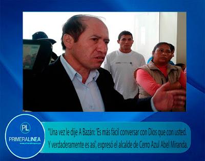 CERRO AZUL EXIGE  RESPETO  A LA MPC…