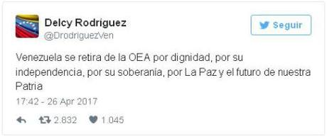 Maduro ordena inmediato retiro de la OEA: “Basta de abusos intervencionistas”