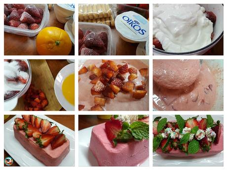 Tarta helada de fresas