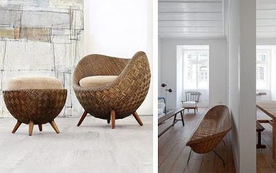 decoracion con muebles de rattan