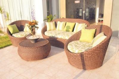 decoracion con muebles de rattan