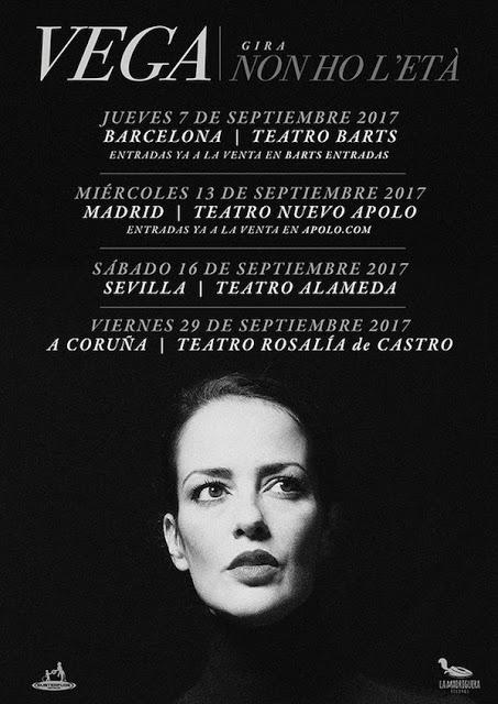 Vega arranca en Barcelona la gira de su disco en italiano ‘Non Ho L’Età