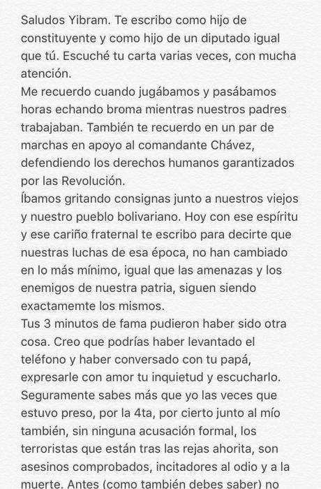 VIDEO: Cartas cruzadas entre el hijo de Maduro y el del Defensor del Pueblo en Venezuela