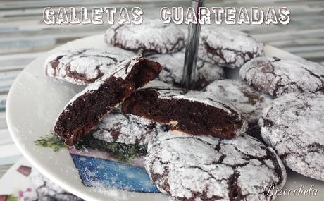 GALLETAS CUARTEADAS DE CHOCOLATE : SIN HARINA NI MANTEQUILLA