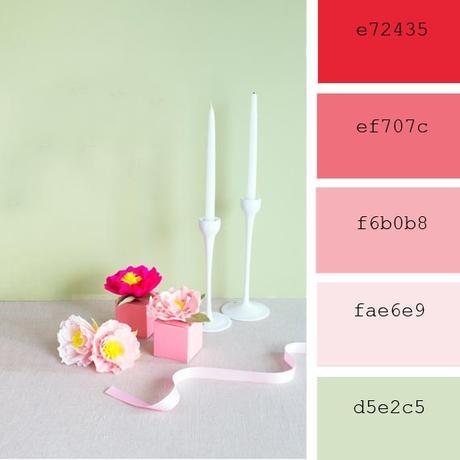 resources for graphic designers, spring peonies color palette