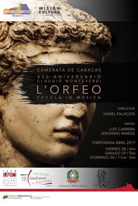 La Camerata de Caracas en el marco del 450 Aniversario del nacimiento de Claudio Monteverdi presenta la Ópera 