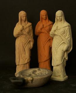 Coroplastia ibérica, púnica y romana. reproducciones arqueológicas de terracotas.