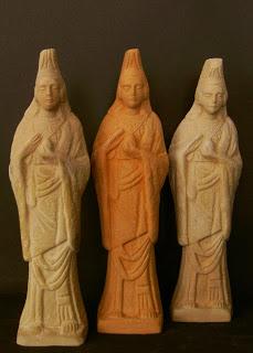 Coroplastia ibérica, púnica y romana. reproducciones arqueológicas de terracotas.