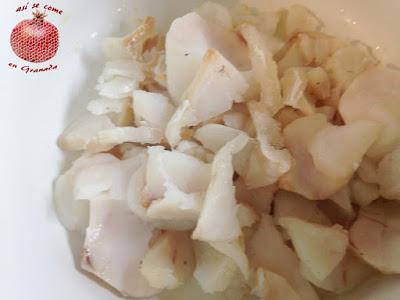 Brandada de bacalao con caviar de piquillos