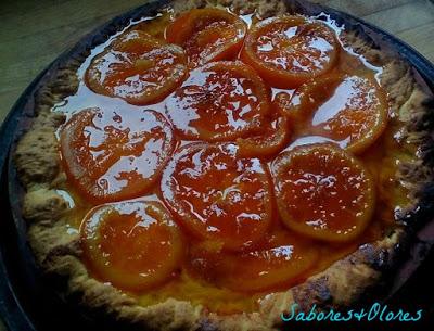 TARTA DE NARANJA Y QUESO DE CABRA ..........