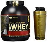 Optimum Nutrition Gold Standard 100% Whey y Gold Shaker Polvo de Proteína - 2500 gr