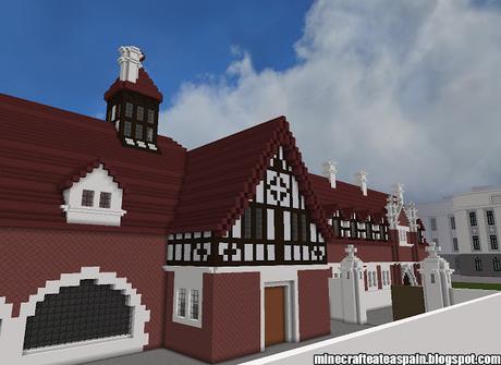 Réplica Minecraft del Palacio de Miramar, San Sebastian, Pais Vasco, España.