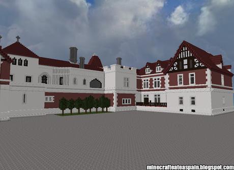 Réplica Minecraft del Palacio de Miramar, San Sebastian, Pais Vasco, España.