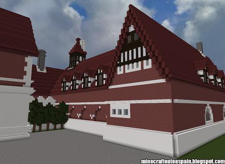 Réplica Minecraft del Palacio de Miramar, San Sebastian, Pais Vasco, España.