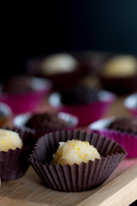 BRIGADEIROS, NEGRINHOS O TRUFAS BRASILEÑAS, DE CHOCOLATE Y GOURMET DE LIMÓN O LIMAO