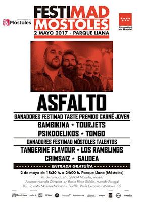 Festimad vuelve a Móstoles este 2 de mayo con grupos emergentes y un concierto gratuito de Asfalto