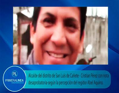 En Cañete: GESTIÓN DE CRISTIAN PÉREZ CON NOTA ROJA…