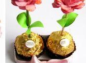 Rositas cartulina chocolates para madre