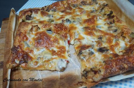 Rollitos de hojaldre de jamón y queso