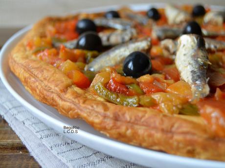 Hojaldre de sardinas y pisto